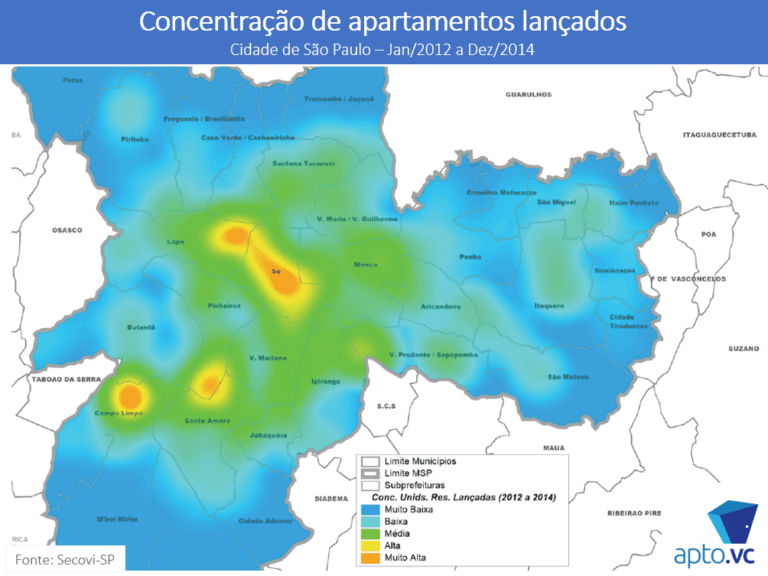 Mercado imobiliário de São Paulo lançou 32 mil novos aptos em 2014, segundo o Secovi-SP