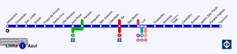 Метро сан паулу схема