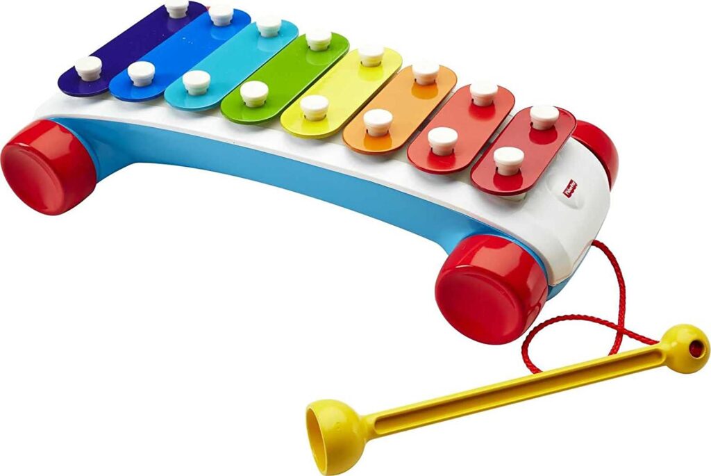 Xilofone com teclas coloridas