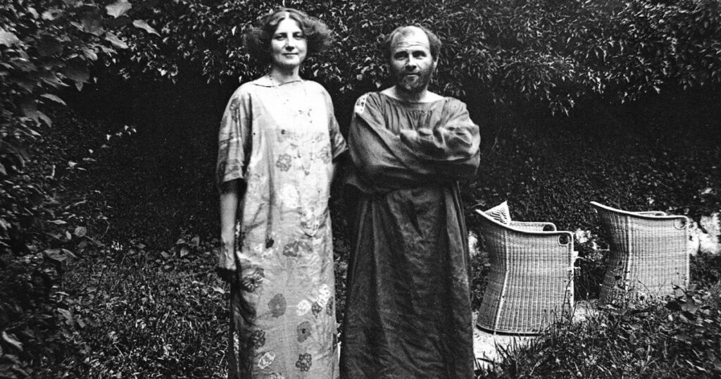 Emilie Flöge e Gustav Klimt.