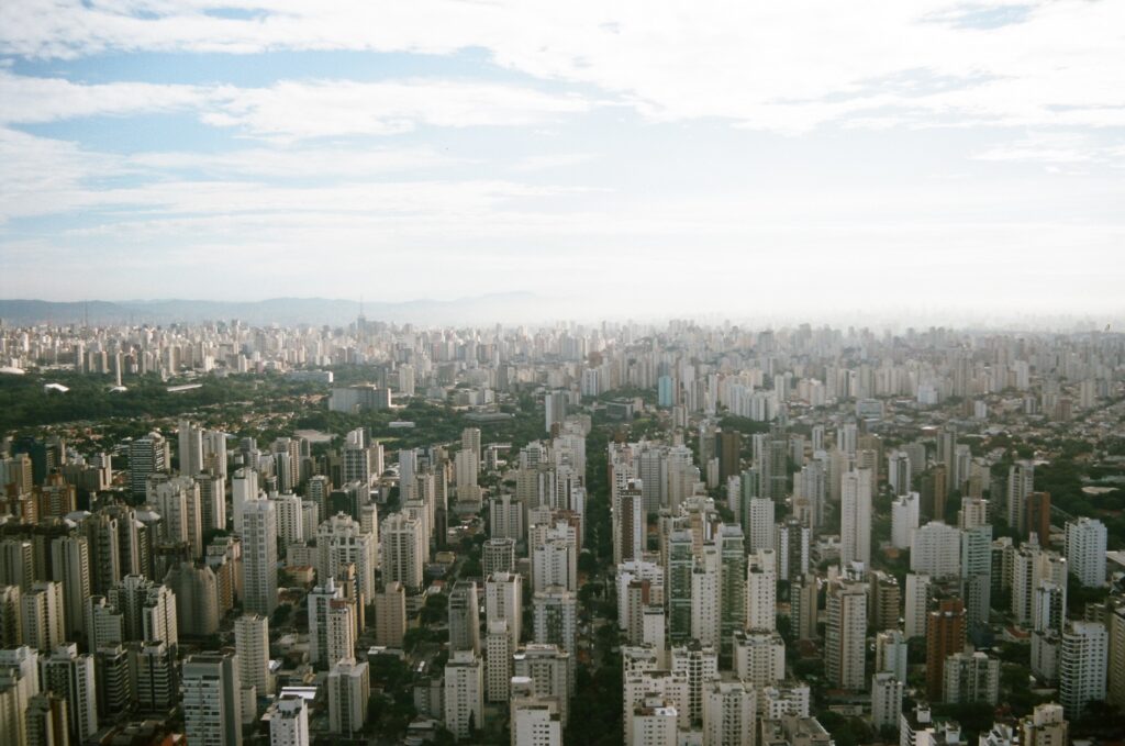 Vista panorâmica de São Paulo. 