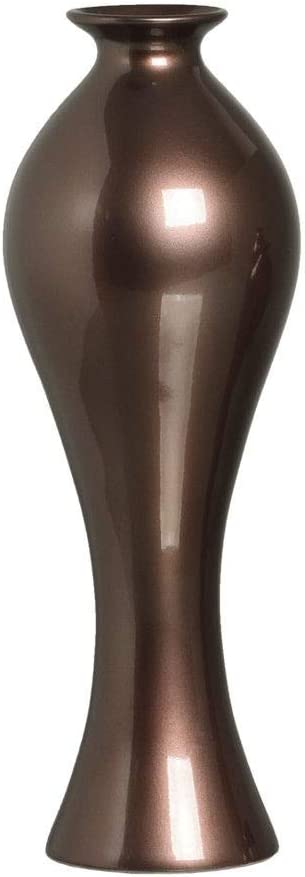vaso decorativo marrom brilhante