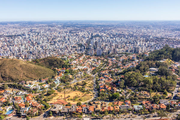 Imagem vista de cima do estado de Minas Gerais.