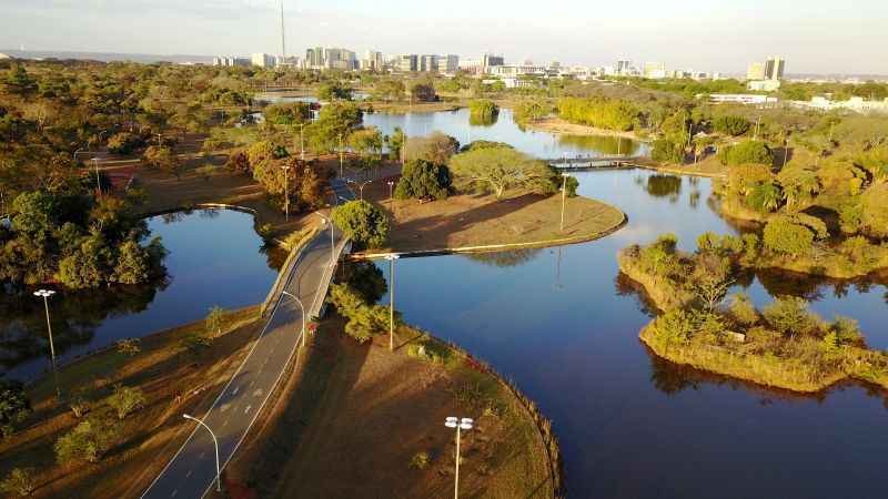 Imagem aérea do Parque da Cidade. 