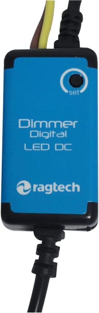 Dimmer digital para fitas de LED, com ele você pode regular a luminosidade da decoração com fita de LED.