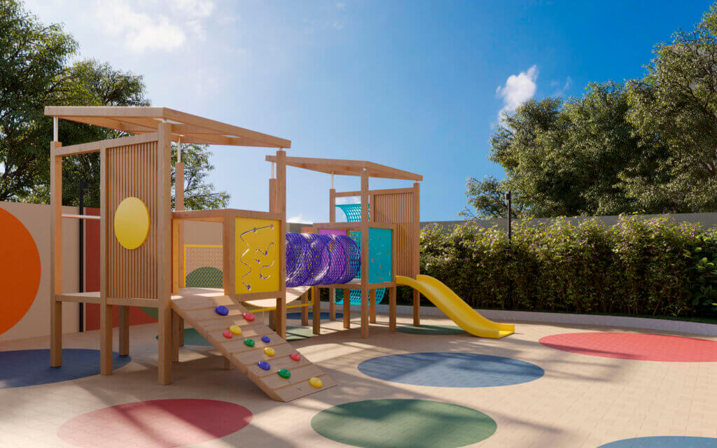 O playground do Luce Cambuí é um espaço divertido para que as crianças possam aproveitar ao ar livre.